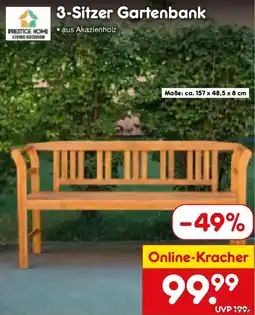 Netto Marken-Discount 3-Sitzer Gartenbank Angebot