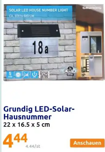 Action Grundig LED-Solar-Hausnummer Angebot