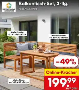 Netto Marken-Discount Balkontisch-Set, 3-tlg. Angebot