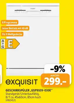 SCONTO exquisit GESCHIRRSPÜLER,,GSP9109-030E" Angebot