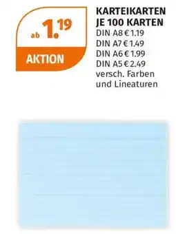 Müller Karteikarten Angebot
