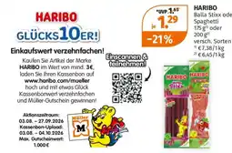 Müller HARIBO Balla Stixx oder Spaghetti Angebot