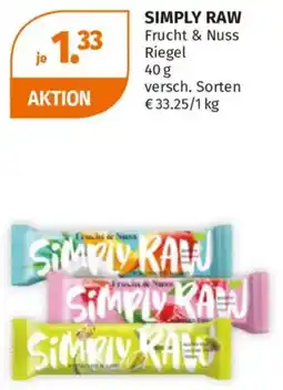 Müller SIMPLY RAW Frucht & Nuss Riegel Angebot