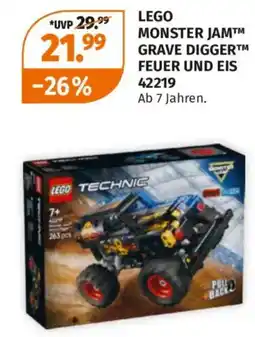 Müller LEGO TECHNIC MONSTER JAM GRAVE DIGGER FEUER UND EIS Angebot