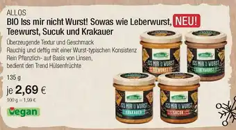 Vitalia Allos Bio Iss Mir Nicht Wurst! Sowas Wie Leberwurst, Teewurst, Sucuk Und Krakauer< Angebot