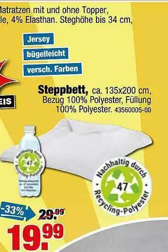 SB Lagerkauf Steppbett Angebot