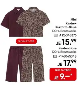 Galeria Mini Kinder-Kurzarm-Bluse Angebot