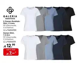 Galeria GALERIA essentials Damen-Rundhals-Shirt, 1/2-Arm Angebot
