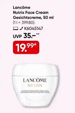 Galeria Lancôme Nutrix Face Cream Angebot