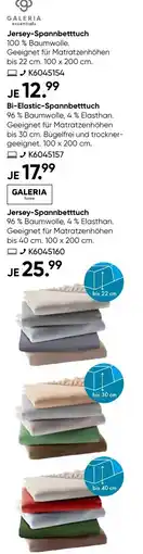 Galeria GALERIA essentials Jersey-Spannbettuch Angebot