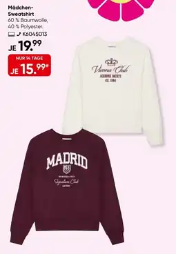Galeria Mädchen-Sweatshirt Angebot