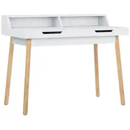 Netto Marken-Discount CLP Schreibtisch Eaton I Bürotisch mit 2 Schubladen und großer Arbeitsfläche I Moderner Holztisch Angebot