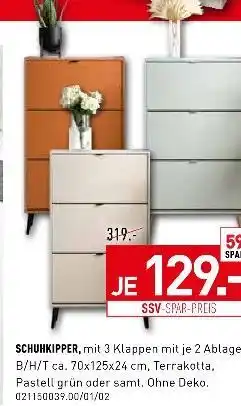 Möbel Wallach Schuhkipper terrakotta Angebot