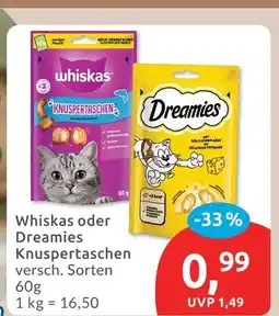 Budni Whiskas knuspertaschen Angebot