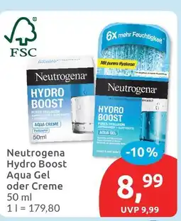 Budni Neutrogena hydro boost aqua gel oder creme Angebot