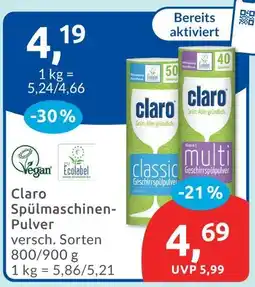 Budni Claro spülmaschinen-pulver Angebot