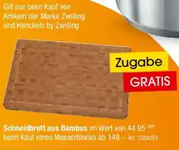 Zurbrüggen Schneidbrett aus Bambus Angebot
