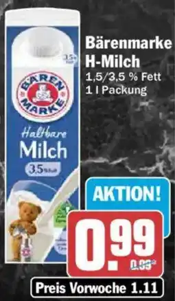 AEZ Bärenmarke H-Milch Angebot