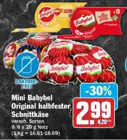 AEZ Mini Babybel Original halbfester Schnittkäse Angebot