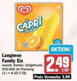 AEZ Langnese Family Eis Angebot