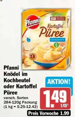AEZ Pfanni Knödel im Kochbeutel oder Kartoffel Püree Angebot