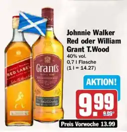 AEZ Johnnie Walker Red oder William Grant T.Wood Angebot