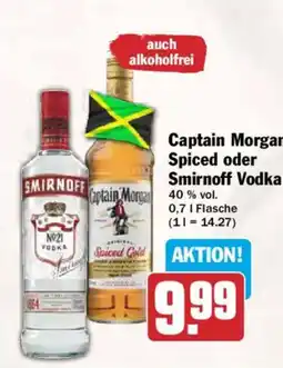 AEZ Captain Morgan Spiced oder Smirnoff Vodka Angebot
