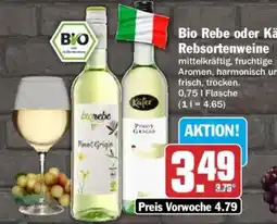 AEZ Bio Rebe oder Käfer Rebsortenweine Angebot