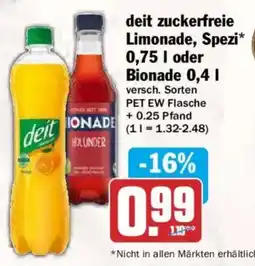 AEZ deit zuckerfreie Limonade, Spezi* Angebot