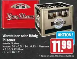 AEZ Warsteiner oder König Pilsener Angebot