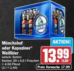 AEZ Mönchshof oder Kapuziner Weißbier Angebot