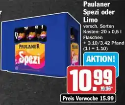 AEZ Paulaner Spezi oder Limo Angebot