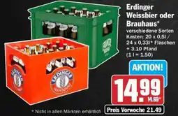 AEZ Erdinger Weissbier oder Brauhaus Angebot