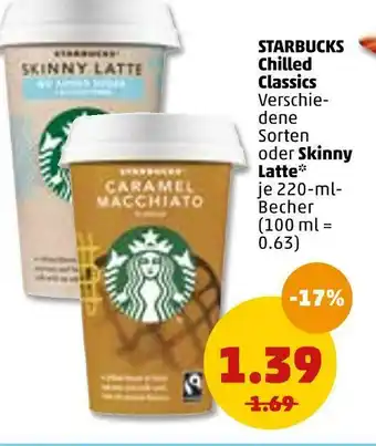 PENNY Starbucks chilled classics oder skinny latte Angebot