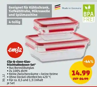 PENNY Emsa clip-&-close-glasfrischhaltedosen-set Angebot