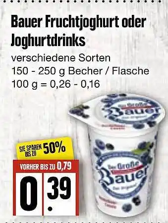 Edeka Frischemarkt Bauer Fruchtjoghurt Oder Joghurtdrinks Angebot