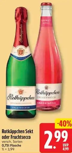 nah & gut Rotkäppchen Sekt oder Fruchtsecco Angebot
