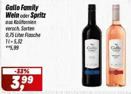 Simmel Gallo Family Wein oder Spritz Angebot