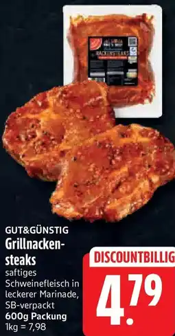 nah & gut GUT&GÜNSTIG Grillnackensteaks Angebot