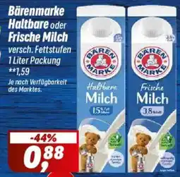 Simmel Bärenmarke Haltbare oder Frische Milch Angebot
