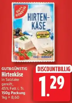 nah & gut GUT&GÜNSTIG Hirtenkäse Angebot