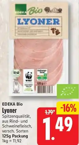 nah & gut EDEKA Bio Lyoner Angebot