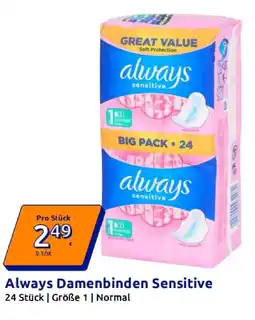 Action Always damenbinden sensitive Angebot