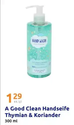 Action A good clean handseife thymian & koriander Angebot