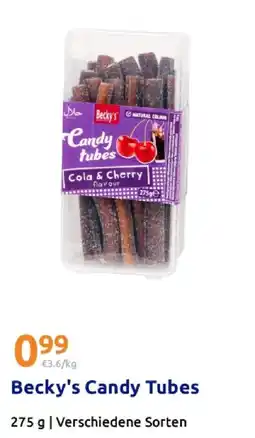 Action Becky's candy tubes Angebot