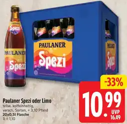 nah & gut Paulaner Spezi oder Limo Angebot