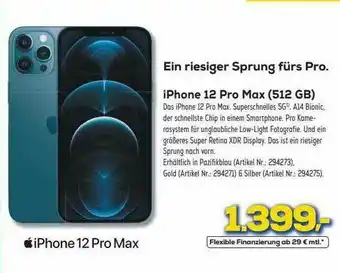 Euronics Berlet Apple Iphone 12 Pro Max (512 Gb) Angebot