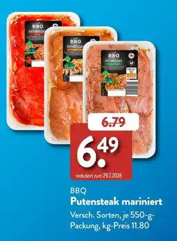 Aldi Süd BBQ Putensteak mariniert Angebot