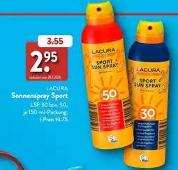 Aldi Süd LACURA Sonnenspray Sport Angebot
