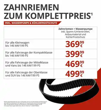 A.T.U. Zahnriemen Angebot